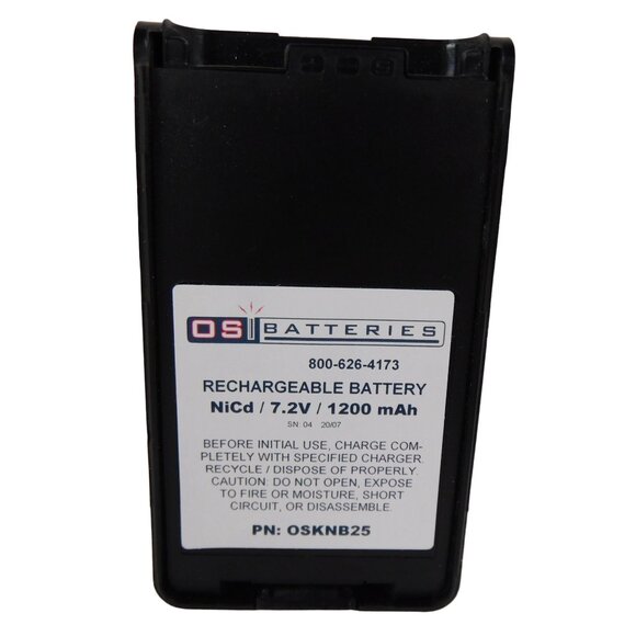 Rechargeable Two-Way Radio Reaplacement NiCd Battery 7.2V 1200mAh - Picture 3 of 7